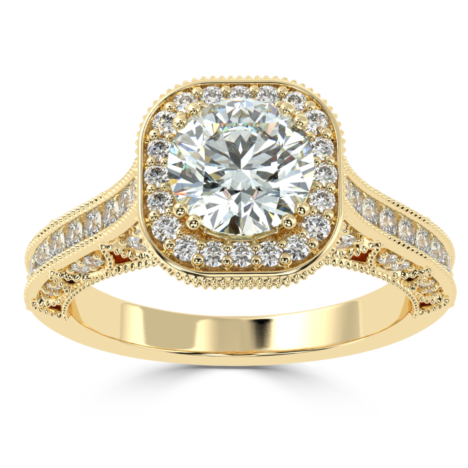 1.63 Carat G Color VS1 Clarity Diamond Studded Natural Diamond Ring.